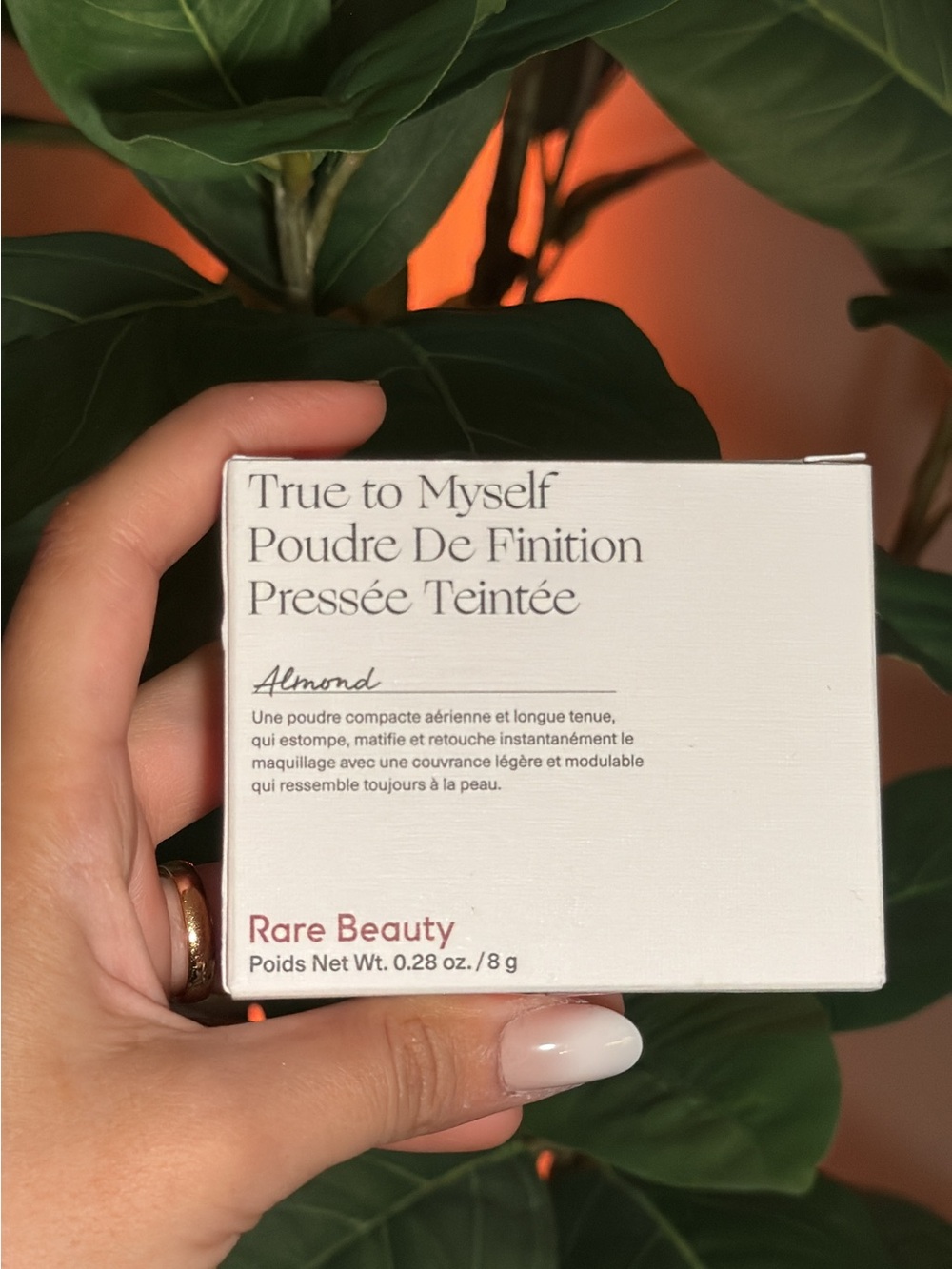 Rare Beauty True to Myself Pressed Setting Powder — Almond (Neutral Beige)